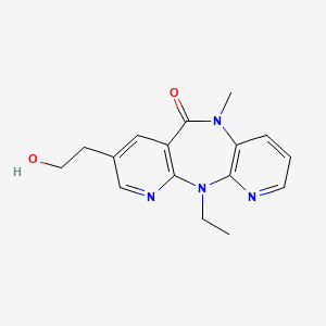 molecular formula C16H18N4O2 B1606385 11-Ethyl-8-(2-hydroxyethyl)-5-methyl-5,11-dihydro-6h-dipyrido[3,2-b:2',3'-e][1,4]diazepin-6-one CAS No. 211750-50-4