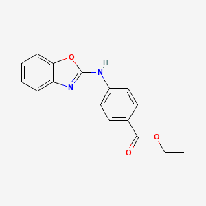 molecular formula C16H14N2O3 B1606386 Ethyl 4-(benzo[d]oxazol-2-ylamino)benzoate CAS No. 20852-34-0