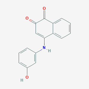 molecular formula C16H11NO3 B1606389 4-(3-Hydroxyanilino)-1,2-dihydronaphthalene-1,2-dione CAS No. 75140-04-4