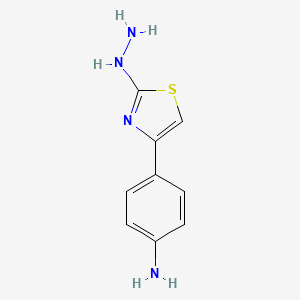 molecular formula C9H10N4S B1606407 2-Hydrazino-4-(4-aminophenyl)thiazole CAS No. 26049-71-8