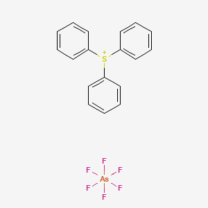 molecular formula C18H15AsF6S B1606409 Triphenylsulfonium hexafluoroarsenate CAS No. 57900-42-2