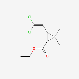 molecular formula C10H14Cl2O2 B1606419 Cyclopropanecarboxylic acid, 3-(2,2-dichloroethenyl)-2,2-dimethyl-, ethyl ester CAS No. 59609-49-3