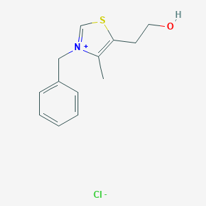 molecular formula C13H17ClNOS+ B160647 3-苄基-5-(2-羟乙基)-4-甲基噻唑鎓氯化物 CAS No. 4568-71-2