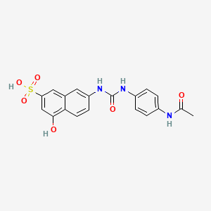 molecular formula C19H17N3O6S B1606487 7-((((4-Acetamidophenyl)amino)carbonyl)amino)-4-hydroxynaphthalene-2-sulphonic acid CAS No. 6483-83-6