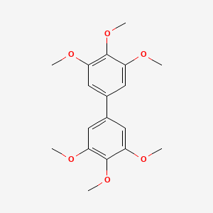 molecular formula C18H22O6 B1606498 1,1'-联苯，3,3',4,4',5,5'-六甲氧基- CAS No. 56772-00-0