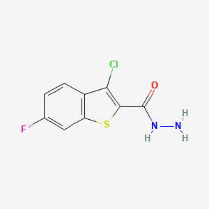 molecular formula C9H6ClFN2OS B1606501 3-氯-6-氟-1-苯并噻吩-2-甲酰肼 CAS No. 329219-36-5