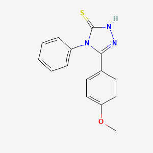 molecular formula C15H13N3OS B1606505 5-(4-Méthoxyphényl)-4-phényl-4H-[1,2,4]triazole-3-thiol CAS No. 91759-68-1