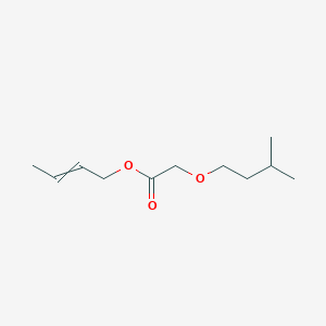 B1606526 Acetic acid, 2-(3-methylbutoxy)-, 2-buten-1-yl ester CAS No. 72894-11-2