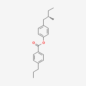 molecular formula C21H26O2 B1606533 4-(2-Methylbutyl)phenyl (S)-4-propylbenzoate CAS No. 94442-17-8