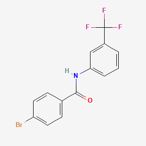 molecular formula C14H9BrF3NO B1606604 4-bromo-N-[3-(trifluoromethyl)phenyl]benzamide CAS No. 56661-32-6