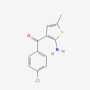molecular formula C12H10ClNOS B1606667 (2-Amino-5-methylthiophen-3-yl)(4-chlorophenyl)methanone CAS No. 436093-32-2