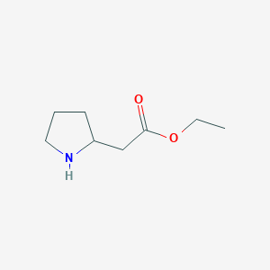 molecular formula C8H15NO2 B1606670 2-(吡咯烷-2-基)乙酸乙酯 CAS No. 5027-77-0