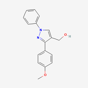 molecular formula C17H16N2O2 B1606683 [3-(4-甲氧基苯基)-1-苯基-1H-吡唑-4-基]甲醇 CAS No. 36640-56-9