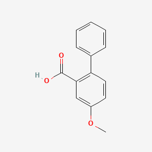 molecular formula C14H12O3 B1606688 5-Methoxy-2-phenylbenzoic acid CAS No. 92254-27-8