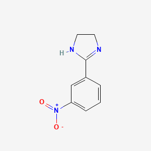 molecular formula C9H9N3O2 B1606691 4,5-二氢-2-(3-硝基苯基)-1H-咪唑 CAS No. 31659-42-4