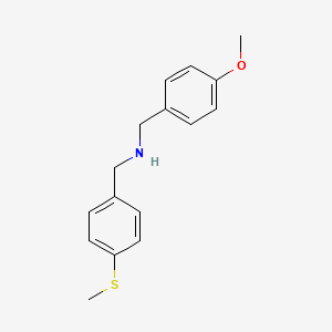 molecular formula C16H19NOS B1606694 (4-甲氧基苄基)-(4-甲硫基苄基)-胺 CAS No. 355381-56-5