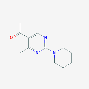 molecular formula C12H17N3O B1606712 1-[4-甲基-2-(1-哌啶基)-5-嘧啶基]乙酮 CAS No. 66373-33-9