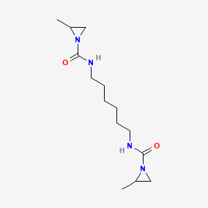 molecular formula C14H26N4O2 B1606736 1-氮丙啶甲酰胺，N,N'-六亚甲基双(2-甲基- CAS No. 3901-51-7