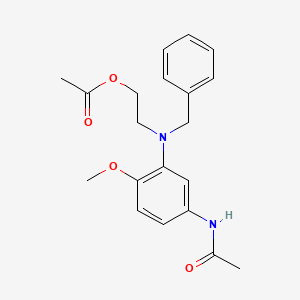 B1606754 Acetamide, N-[3-[[2-(acetyloxy)ethyl](phenylmethyl)amino]-4-methoxyphenyl]- CAS No. 70693-57-1