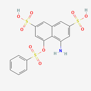 B1606767 2,7-Naphthalenedisulfonic acid, 4-amino-5-[(phenylsulfonyl)oxy]- CAS No. 83-23-8