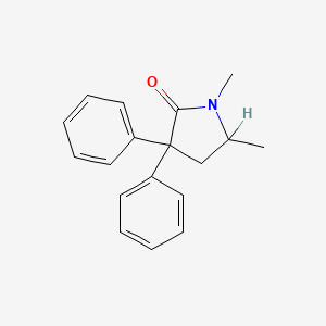 molecular formula C18H19NO B1606855 1,5-Dimethyl-3,3-diphenyl-2-pyrrolidinone CAS No. 30223-75-7