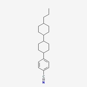 molecular formula C22H31N B1606857 4-[4-(4-Propylcyclohexyl)cyclohexyl]benzonitrile CAS No. 88639-41-2