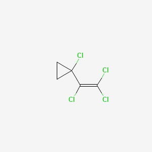 molecular formula C5H4Cl4 B1606878 Cyclopropane, 1-chloro-1-(trichloroethenyl)- CAS No. 82979-27-9