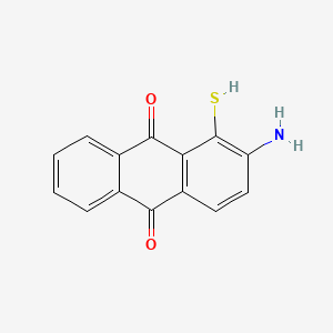 molecular formula C14H9NO2S B1606936 Anthraquinone, 2-amino-1-mercapto- CAS No. 6374-73-8