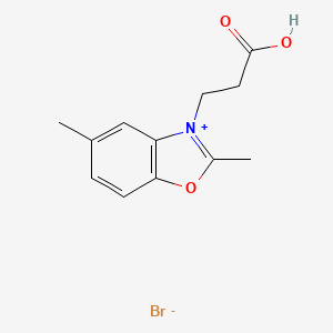 molecular formula C12H14NO3+ B1606957 3-(2-Carboxyethyl)-2,5-dimethylbenzoxazolium bromide CAS No. 32353-63-2