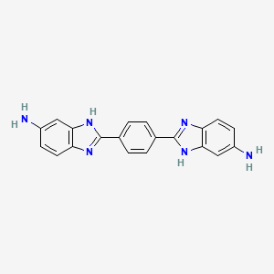 B1607072 2-[4-(6-amino-1H-benzimidazol-2-yl)phenyl]-3H-benzimidazol-5-amine CAS No. 28689-19-2