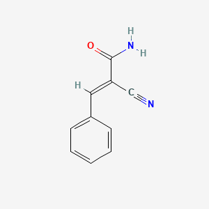molecular formula C10H8N2O B1607073 2-Cyano-3-phenylacrylamide CAS No. 709-79-5