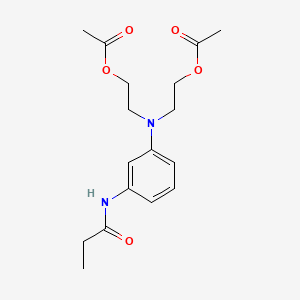 molecular formula C17H24N2O5 B1607112 Propanamide, N-[3-[bis[2-(acetyloxy)ethyl]amino]phenyl]- CAS No. 24311-37-3
