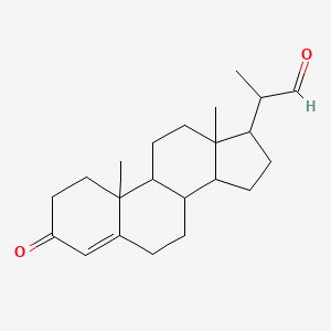 molecular formula C22H32O2 B1607126 20-甲酰孕-4-烯-3-酮 CAS No. 66289-21-2