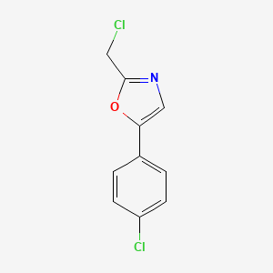 molecular formula C10H7Cl2NO B1607136 2-(Chloromethyl)-5-(4-chlorophenyl)-1,3-oxazole CAS No. 64640-12-6