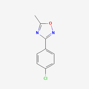 molecular formula C9H7ClN2O B1607140 3-(4-Chlorophenyl)-5-methyl-1,2,4-oxadiazole CAS No. 21614-47-1