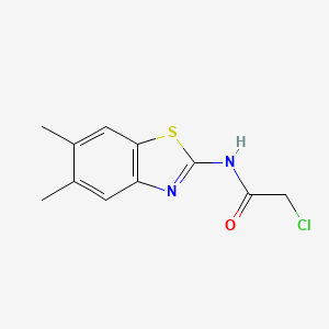 molecular formula C11H11ClN2OS B1607145 2-chloro-N-(5,6-dimethyl-1,3-benzothiazol-2-yl)acetamide CAS No. 26447-74-5