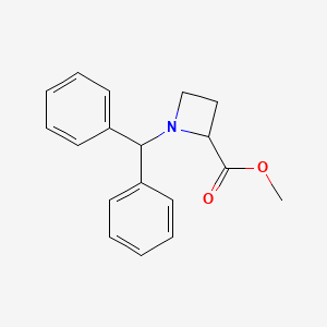 molecular formula C18H19NO2 B1607150 Methyl 1-benzhydrylazetidine-2-carboxylate CAS No. 33667-52-6
