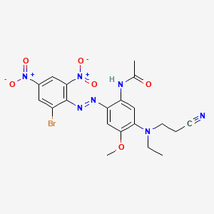 molecular formula C20H20BrN7O6 B1607172 N-[2-[(2-Bromo-4,6-dinitrophenyl)azo]-5-[(2-cyanoethyl)ethylamino]-4-methoxyphenyl]acetamide CAS No. 22578-86-5
