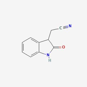 molecular formula C10H8N2O B1607191 1H-吲哚-3-乙腈，2,3-二氢-2-氧代- CAS No. 54744-66-0