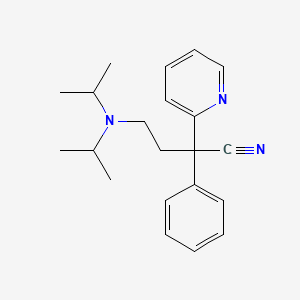 molecular formula C21H27N3 B1607209 4-(Diisopropylamino)-2-phenyl-2-(pyridin-2-YL)butanenitrile CAS No. 5005-46-9