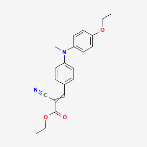 molecular formula C21H22N2O3 B1607210 2-Propenoic acid, 2-cyano-3-[4-[(4-ethoxyphenyl)methylamino]phenyl]-, ethyl ester CAS No. 4421-21-0