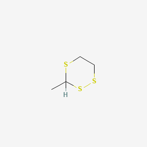 molecular formula C4H8S3 B1607233 3-甲基-1,2,4-三硫环己烷 CAS No. 43040-01-3