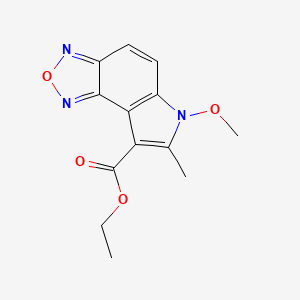 molecular formula C13H13N3O4 B1607280 Ethyl 6-methoxy-7-methyl-6H-[1,2,5]oxadiazolo[3,4-E]indole-8-carboxylate CAS No. 306935-65-9