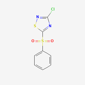 molecular formula C8H5ClN2O2S2 B1607288 3-Chloro-5-phenylsulfonyl-1,2,4-thiadiazole CAS No. 494763-22-3
