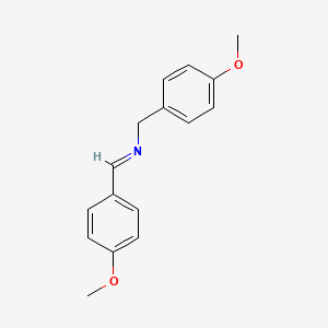 molecular formula C16H17NO2 B1607294 Benzylamine, p-methoxy-N-(p-methoxybenzylidene)- CAS No. 3261-60-7