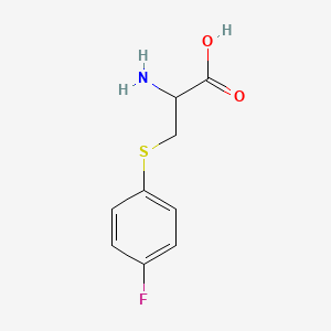 molecular formula C9H10FNO2S B1607343 2-Amino-3-(4-fluorophenyl)sulfanylpropanoic acid CAS No. 331-90-8