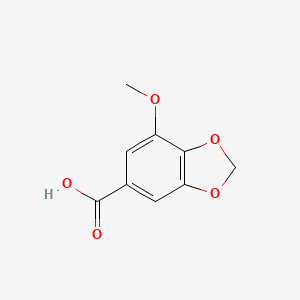 molecular formula C9H8O5 B1607357 7-Methoxy-2H-1,3-benzodioxole-5-carboxylic acid CAS No. 526-34-1