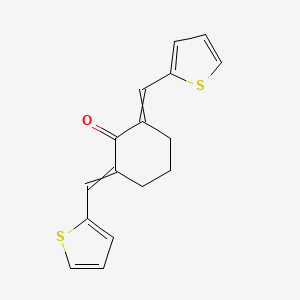 molecular formula C16H14OS2 B1607382 2,6-Bis(thiophen-2-ylmethylidene)cyclohexan-1-one CAS No. 893-01-6