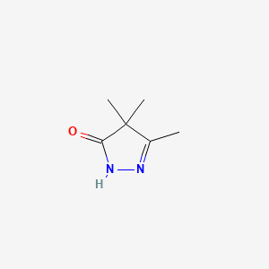 molecular formula C6H10N2O B1607407 2,4-Dihydro-4,4,5-trimethyl-3H-pyrazol-3-one CAS No. 3201-20-5