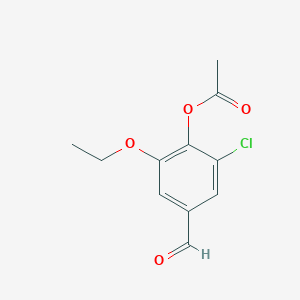 molecular formula C11H11ClO4 B1607428 2-Chloro-6-ethoxy-4-formylphenyl acetate CAS No. 634168-17-5